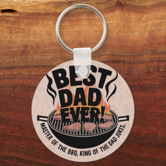 Beste papa ooit BBQ-ontwerp - King of the Grill Sleutelhanger (Achterkant)