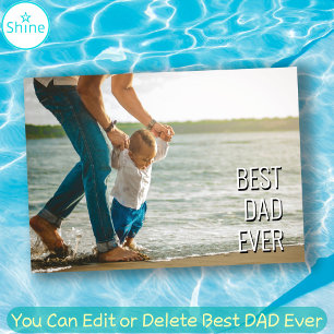 Beste papa ooit Beste vader ooit aangepaste foto Kaart