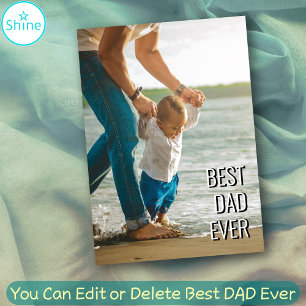 Beste PAPA ooit Beste Vader ooit aangepaste foto Kaart