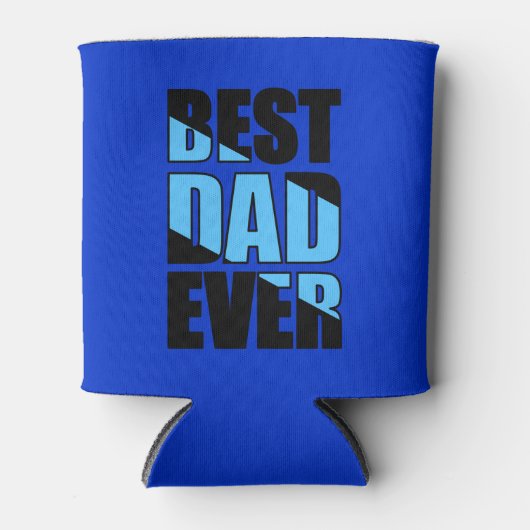 Beste papa ooit blauw blikjeskoeler (Voorkant)