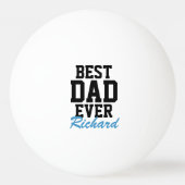 Beste papa ooit blauw monogram Vaderdag Pingpongballen (Voorkant)