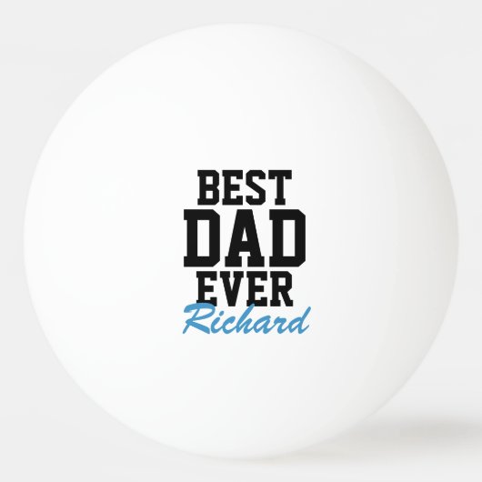 Beste papa ooit blauw monogram Vaderdag Pingpongballen (Voorkant)