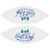 Beste papa ooit blauw typografie met bomen american football (Panelen)