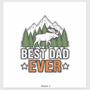 Beste Papa Ooit Bosdier Vintage Papa T-shirt De Sticker