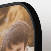 Beste papa ooit! Chalkboard aangepaste foto Pickleball Paddle (Links Detail)