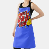 Beste papa ooit Comic Superheld Vaderdag Schort (Insitu)