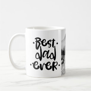 Beste Papa Ooit Cool Zwarte Schrift Foto Vaderdag Koffiemok