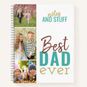 Beste papa ooit Custom 3 fotostrip Notitieboek (Voorkant)