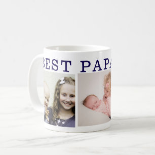 Beste Papa ooit - Custom 3-Photo Collage Coffee Mo Koffiemok