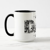 Beste papa ooit DAD zwart & wit fotocollage Mok (Links)