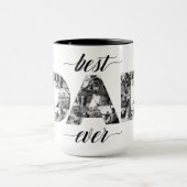 Beste papa ooit DAD zwart & wit fotocollage Mok (Midden)