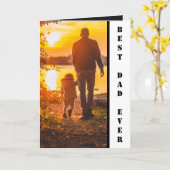 Beste Papa ooit Douane foto vaderdag cadeaukaart Kaart (Gele Bloem)