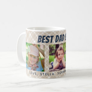 Beste papa ooit   Drie foto's Plaid Koffiemok