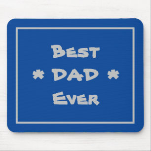 Beste papa ooit Eenvoudig Elegant Modern Blauw & G Muismat