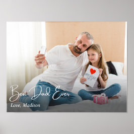 Beste papa ooit Eenvoudige Custom Photo Poster