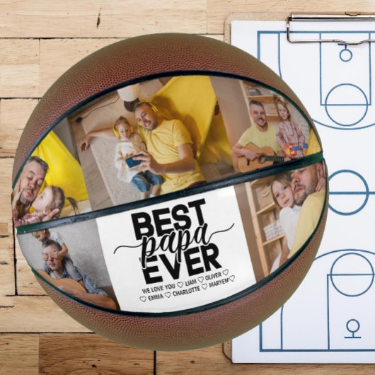Beste Papa ooit & eenvoudige familie foto's Vaderd Basketbal