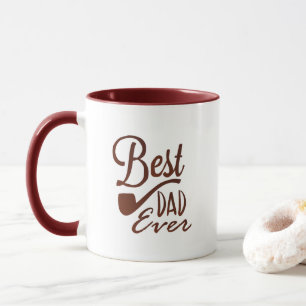 Beste Papa Ooit Elegant Wit  Mok