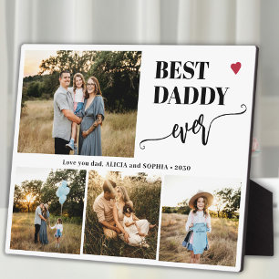 Beste papa ooit familie foto collage hart fotoplaat