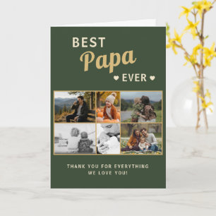 Beste Papa Ooit Familie Vaderdag 6 Foto Kaart