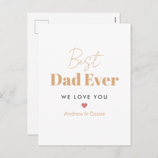 Beste papa ooit feestdagenkaart (Voorkant / Achterkant)