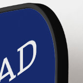 Beste Papa OOIT Foto Blauw Vaderdag Custom Pickleball Paddle (Links Detail)