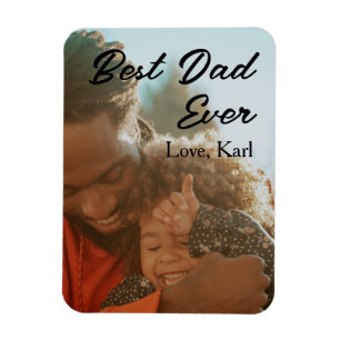 beste papa ooit foto liefde eenvoudig minimale tek magneet