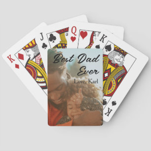beste papa ooit foto liefde simpele minimale tekst pokerkaarten