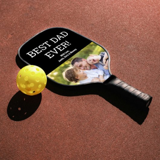 Beste papa OOIT Foto Modern Vaderdag Custom Pickleball Paddle