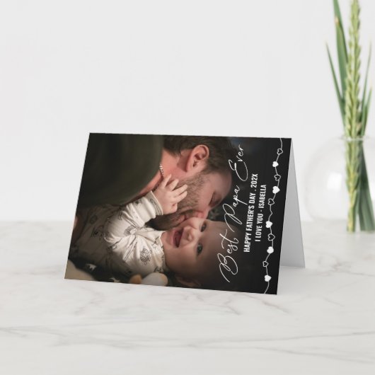 Beste papa ooit foto vaders dag kaart (Voorkant)