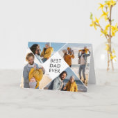 Beste papa ooit Fotocollage Happy Vaderdag Kaart (Gele Bloem)