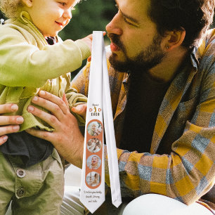 Beste papa ooit fotocollage Modern Fathers Day Stropdas