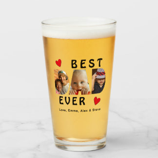 Beste papa ooit fotocollage op maat glas