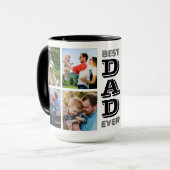 Beste papa ooit fototypografie Vaderdag Mok (Voorkant links)