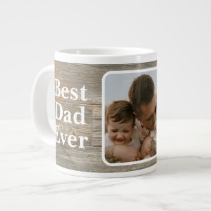Beste papa ooit Gedistresseerd rustieke lichte hou Extra Grote Beker