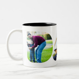 Beste papa ooit. Gelukkige eerste vaderdag Tweekleurige Koffiemok