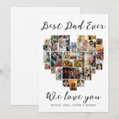 Beste papa ooit Gelukkige Vader Dag Hart Fotocolla (Voorkant / Achterkant)