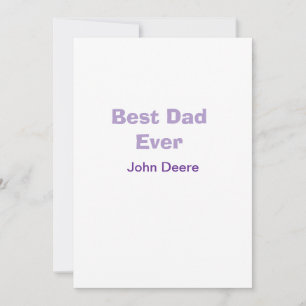 Beste papa ooit gelukkige vaderdag naam paars eenv kaart