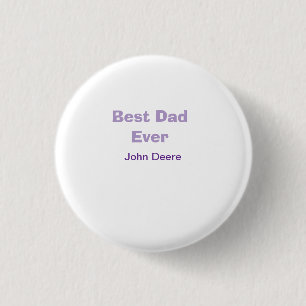 Beste papa ooit gelukkige vaderdag naam paars eenv ronde button 3,2 cm