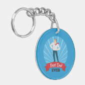 Beste Papa Ooit Gelukkige Vaderdag | Sleutelhanger (Voorkant Links)