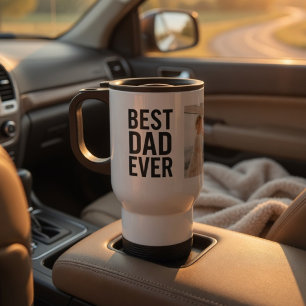 Beste papa ooit Gepersonaliseerde foto Reisbeker