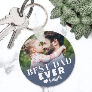 Beste Papa Ooit Gepersonaliseerde Foto Sleutelhanger