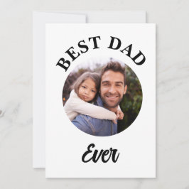 Beste papa ooit gepersonaliseerde foto template feestdagenkaart