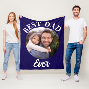 Beste papa ooit gepersonaliseerde foto template fleece deken