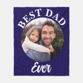Beste papa ooit gepersonaliseerde foto template fleece deken (Voorkant)