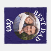 Beste papa ooit gepersonaliseerde foto template fleece deken (Voorkant (Horizontaal))