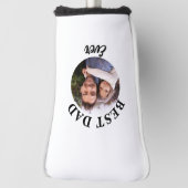 Beste papa ooit gepersonaliseerde foto template golfheadcover (Draai 90)