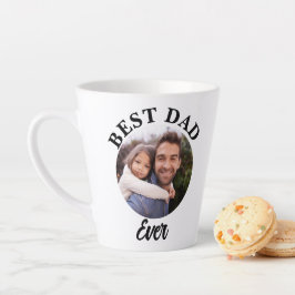 Beste papa ooit gepersonaliseerde foto template latte mok