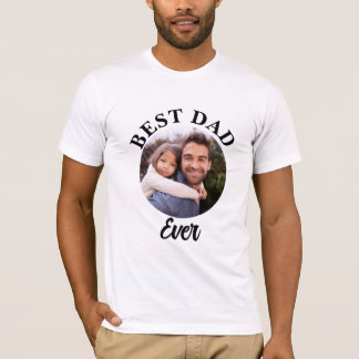 Beste papa ooit gepersonaliseerde foto template t-shirt