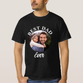 Beste papa ooit gepersonaliseerde foto template t-shirt (Voorkant)