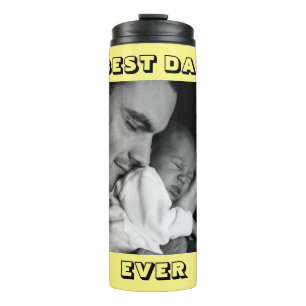 Beste papa ooit Gepersonaliseerde foto Thermosbeker